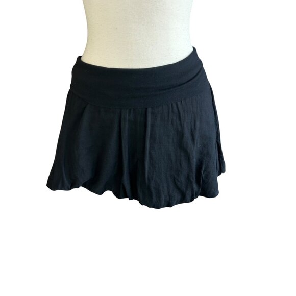Hard Tail Forever Black Cotton Knit Bubble Mini Skirt Size XS - Picture 1 of 6